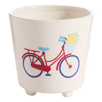 Sunny Club Indoor Bicycle Print Planter, 6"