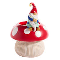 Indoor Resin Gnome Mushroom Planter, 12"