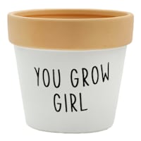 Indoor Crazy Plant Lady Ceramic Planter, 5"