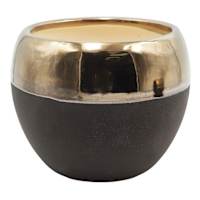 Indoor Beatrice Ash Bronze Planter, Medium