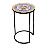 21IN Salma mosaic metal plant stand