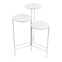 White Metal Plant Stand, 28"