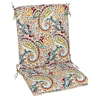 Paisley Chili Hinged Outdoor Cushion