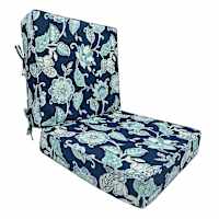 Providence 2-Piece Positano Navy Blue Outdoor Deep Seat Cushion