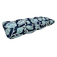 Providence Positano Navy Blue Outdoor Wicker Settee Cushion