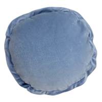 Providence Blue Round Throw Pillow with Flange, 16"