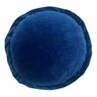 Providence Navy Blue Round Throw Pillow with Flange, 16"