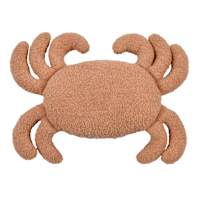 Honeybloom Blue Boucle Crab Shaped Throw Pillow