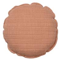 Honeybloom Pink Striped Slub Round Throw Pillow, 16"