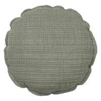 Honeybloom Green Stripe Slub Round Pillow