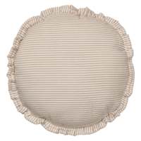 Honeybloom Neutral Striped Round Pillow