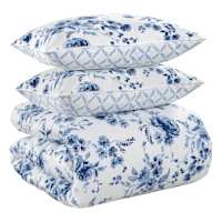 Providence 3-Piece Floral Printed Cotton Percale Comforter Set, Full/Queen
