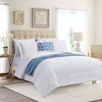 Providence 5-Piece White Ribbed Velvet Comforter Set, King