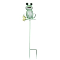 Frog with Butterfly Yard Stake, 36"