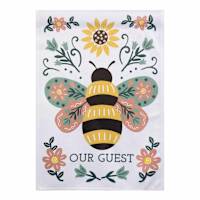 Bee Our Guest Garden Flag, 18"
