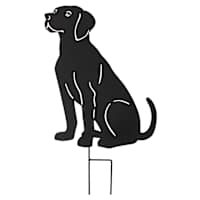 24In Sitting Labrador Silhouette Stake