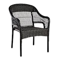 Providence Fairview Wicker Patio Armchair, Black