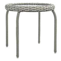 Providence Fairview Wicker Patio Side Table, Dove
