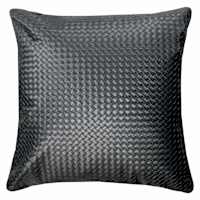 Crosby St. Woven Leather Throw Pillow, 18"