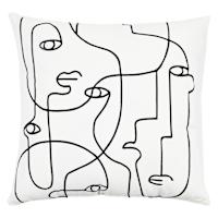 Crosby St. Face Print Throw Pillow, 18"