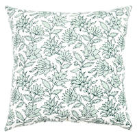 Honeybloom Green Floral Print Throw Pillow, 18"