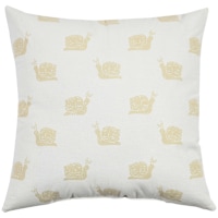 Honeybloom Neutral Snail Print Throw Pillow, 18"