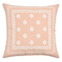 Honeybloom Pink Bandana Print Throw Pillow, 18"