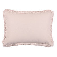 Found & Fable Solid Taupe Woven Throw Pillow with Fringe, 14x20