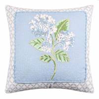 Providence Embroidered Hydrangea Throw Pillow, 18"
