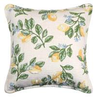 Providence Lemon Embroidered Throw Pillow, 18"
