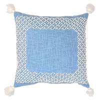 Providence Beaded Border Throw Pillow with Tassels, 18"