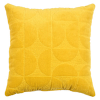 Crosby St. Yellow Geo Quilted Velvet Throw Pillow, 18"
