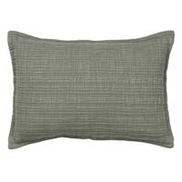Honeybloom Green Stripe Slub Pillow 14X20