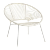 Oh Joy! White Round Disc Outdoor Chair