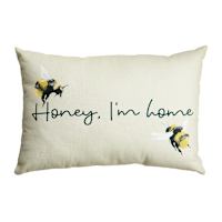 Honeybloom Honey I'm Home Lumbar Outdoor Throw Pillow, 14x20
