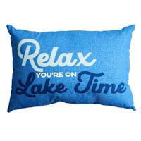 Honeybloom Lake Time Outdoor Lumbar Throw Pillow, 14x20