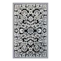 Arrington Black & Grey Traditional Border Washable Accent Rug, 20x32
