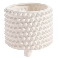 Found & Fable Indoor Studded White Planter, Medium