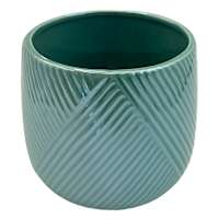 Oh Joy! Indoor Mila Teal Ribbed Planter, 6"