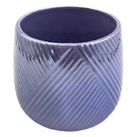 Oh Joy! Indoor Mila Purple Iridescent Ribbed Planter, 6"