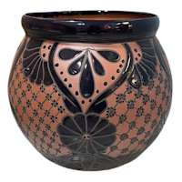 Hand Painted Cobalt Terra Outdoor Planter, Medium