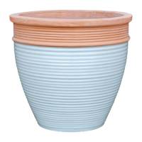 White Terracotta Planter, Medium