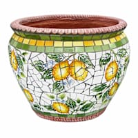 Lemon Mosaic Outdoor Planter, Large