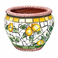 Lemon Mosaic Outdoor Planter, Small