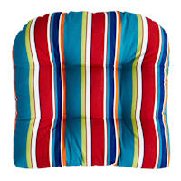 Alvarado Stripe Outdoor Wicker Seat Cushion
