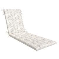 Grey Patna Geo Outdoor Chaise Lounge Cushion