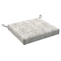Grey Patna Geo Outdoor Square Seat Cushion