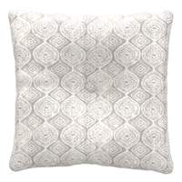 Grey Patna Geo Print Outdoor Tufted Back Cushion