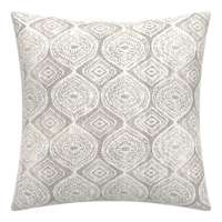 Grey Patna Geo Oversized Square Outdoor Throw Pillow, 20"