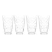 Set of 4 Aria Clear Highball Glasses, 16oz